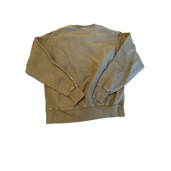 Champion Medium Olive Green Reverse Weave Crewneck Sweatshirt - Picture 5 of 5